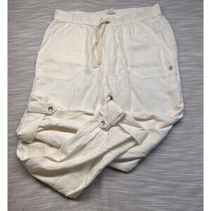 Roxy On The Seashore Linen Pants - Cream- New Size M